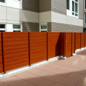 Fence enclosure and gate for apartment community in Redmond