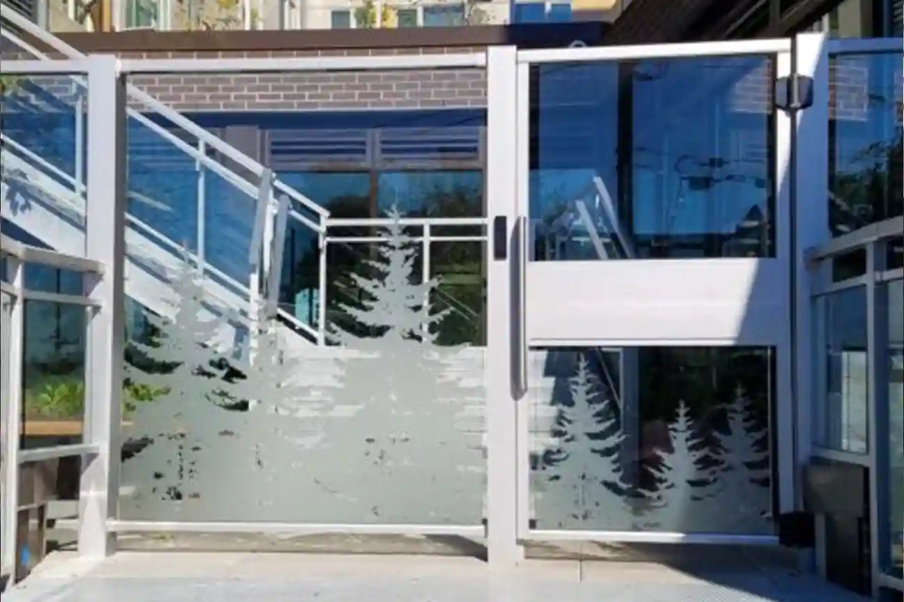 Glass fence and gate example