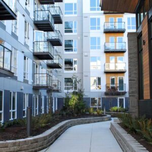 Custom glass railings with balconies